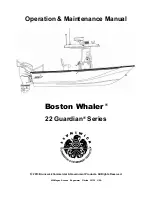 Preview for 1 page of Brunswick Boston Whaler 22 Guardian Series Operation & Maintenance Manual