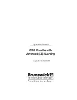 Предварительный просмотр 1 страницы Brunswick GS-X Pinsetter Operation Manual