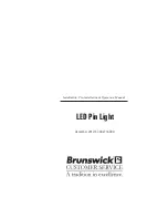 Preview for 1 page of Brunswick led pin light Installation & Operation Manual