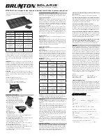 Предварительный просмотр 2 страницы Brunton Solaris 12 Instruction Manual