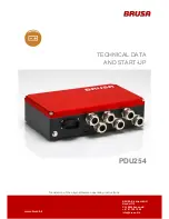 Предварительный просмотр 1 страницы Brusa PDU254 Series Technical Data And Start-Up