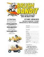 Предварительный просмотр 1 страницы Brush Bandit 2000XP Operating & Parts Manual