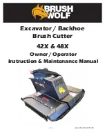 Предварительный просмотр 1 страницы Brush Wolf 42X HD Instruction & Maintenance Manual