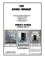 Preview for 1 page of Bryan Furnace 450 Owner'S Manual