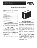 Bryant 1625 Installation Instructions Manual preview