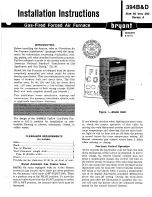 Preview for 1 page of Bryant 394B&D Installation Instructions Manual