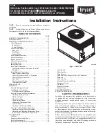 Preview for 1 page of Bryant 574B Installation Instructions Manual