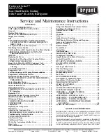 Preview for 1 page of Bryant 581J 17-28 Series Service And Maintenance Instructions