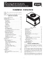 Preview for 1 page of Bryant 604D024 Installation Instructions Manual