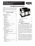 Предварительный просмотр 1 страницы Bryant 607E Series Installation Instructions Manual