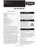 Preview for 1 page of Bryant 619AHB Service Manual