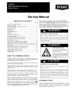 Preview for 1 page of Bryant 619PHA Series Service Manual