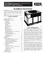 Bryant 707C C Series Installation Instructions Manual preview