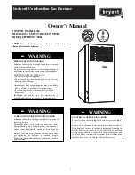 Preview for 1 page of Bryant A02182 Owner'S Manual