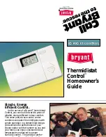 Preview for 1 page of Bryant AND THERMIDISTAT CONTROL Homeowner'S Manual