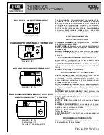 Preview for 1 page of Bryant BUILDER’S MODEL THERMOSTAT User Manual