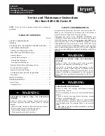 Bryant Deluxe 340AAV Service And Maintenance Instructions preview