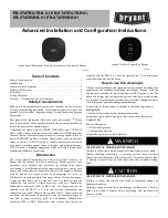 Preview for 1 page of Bryant EB-STATE3LTBB-01 Advanced Installation And Configuration Instructions