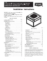 Bryant EVOLUTION 577D Installation Instructions Manual preview
