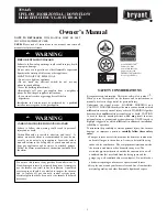 Bryant HIGH EFFICIENCY GAS FURNACE 359AAV Owner'S Manual preview