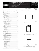 Bryant HRVBBLHU Installation, Start-Up, And Operating Instructions Manual preview