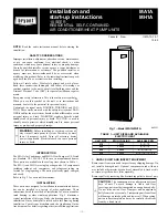 Preview for 1 page of Bryant MA1A Installation And Start-Up Instructions Manual