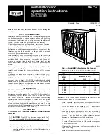 Preview for 1 page of Bryant MACA Installation And Operation Instructions