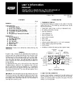 Preview for 1 page of Bryant P/N TSTATBBP220-01 User'S Information Manual