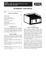 Bryant PERFECT AIR 1620 Installation Instructions Manual preview