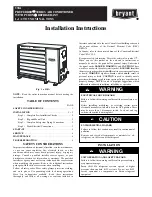 Preview for 1 page of Bryant PREFERRED 538A Installation Instructions Manual