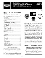 Preview for 1 page of Bryant Series G 383KAV Installation, Start-Up, And Operating Instructions Manual