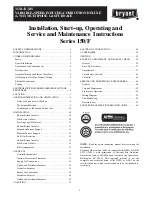 Preview for 1 page of Bryant start-up and Installation, Start-Up, Operating And Service And Maintenance Instructions