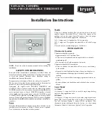 Bryant T2SNAC01 Installation Instructions Manual предпросмотр