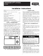 Preview for 1 page of Bryant THERMIDISTAT CONTROL TSTAT Installation Instructions Manual