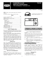 Preview for 1 page of Bryant TSTAT Installation And Start-Up Instructions Manual