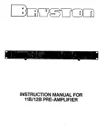 Bryston 11B Instruction Manual preview