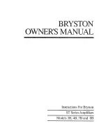 Bryston 3B Owner'S Manual предпросмотр