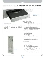 Preview for 2 page of Bryston BCD-1 Brochure