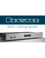 Bryston BDP-2 Getting Started предпросмотр