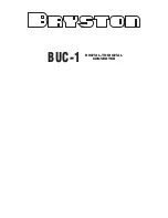 Bryston BUC-1 User Manual preview