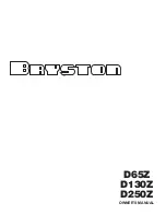 Bryston D65Z Owner'S Manual preview