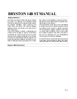 Предварительный просмотр 4 страницы Bryston l14B ST Owner'S Manual