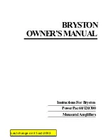 Bryston PowerPac 120 Owner'S Manual preview