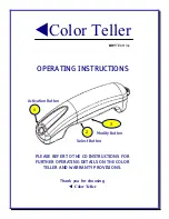 BryTech Color Teller Operating Instructions предпросмотр