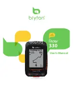 Bryton RIDER 330 User Manual предпросмотр