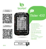 Предварительный просмотр 1 страницы Bryton Rider 450 Quick Start Manual