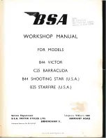 Предварительный просмотр 2 страницы BSA 825 STARFIRE Workshop Manual