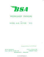 Preview for 1 page of BSA B40 VICTOR W D 1967 Workshop Manual