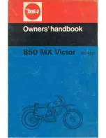 BSA B50MX Victor 1971 Owner'S Handbook Manual preview