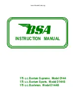 Preview for 1 page of BSA Bantam Sports D14/4S Instruction Manual